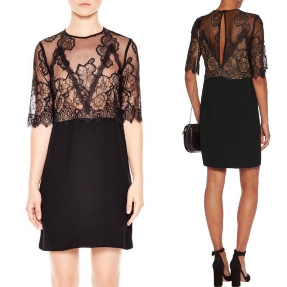 Sandro Black Lace Dress (Size L)